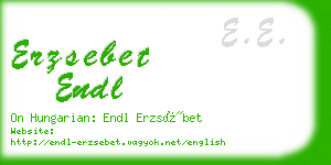 erzsebet endl business card